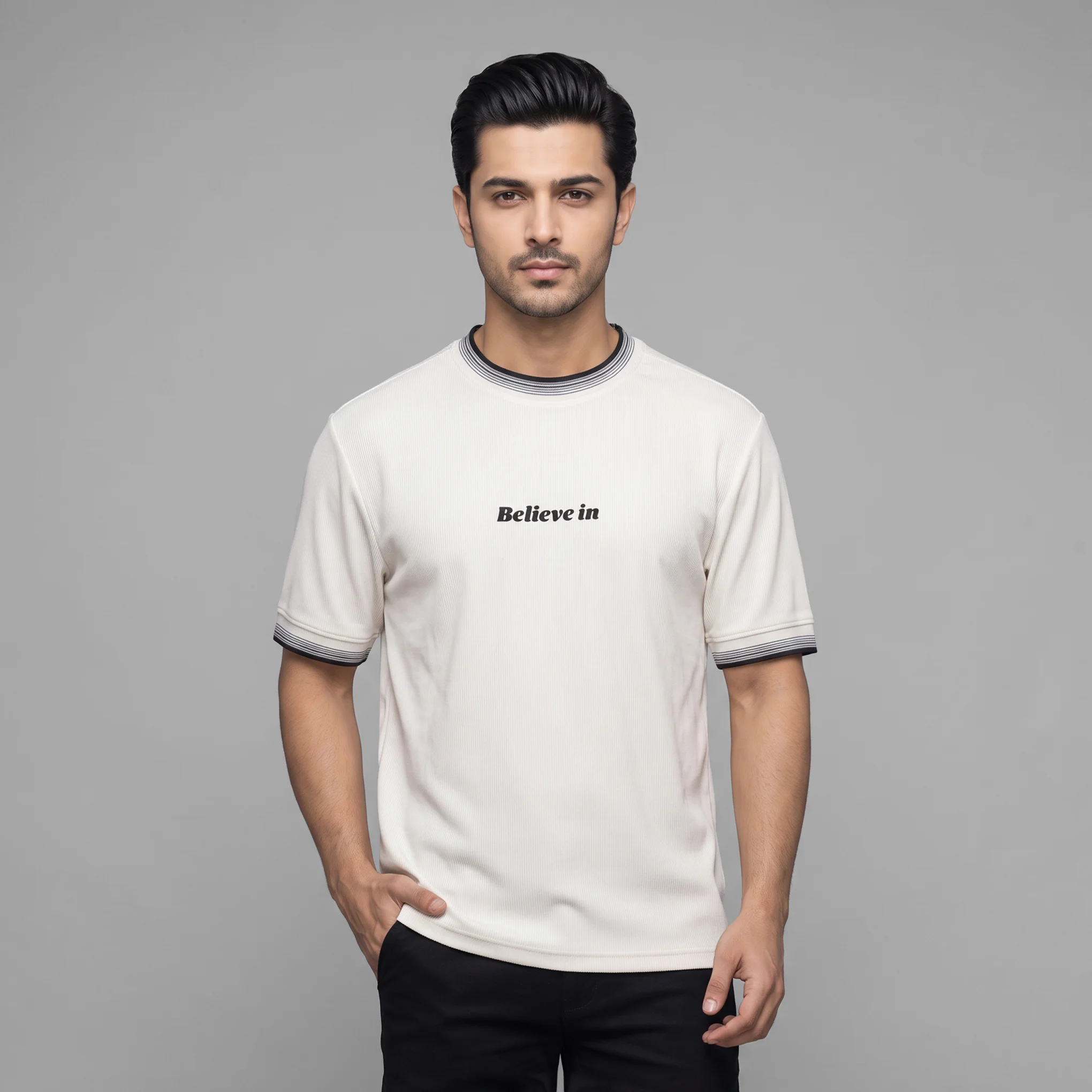 Men's Believe in Print Tee - Image 5