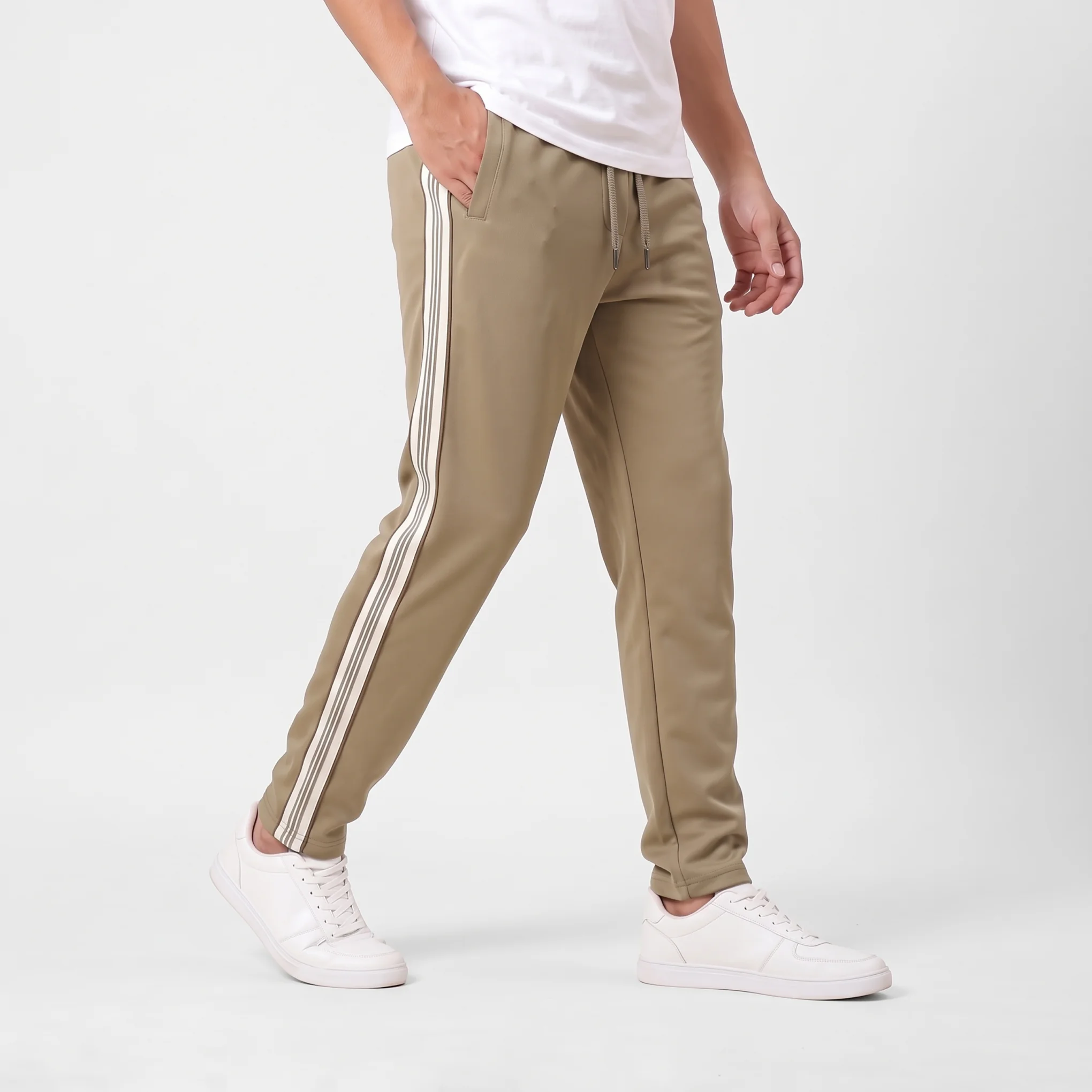 Tapered Track Side Strip Joggers - Image 2