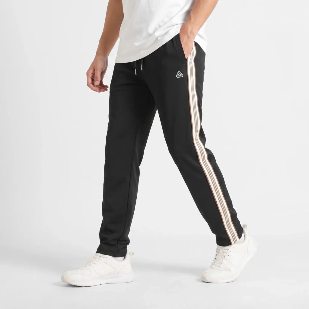 Tapered Track Side Strip Joggers
