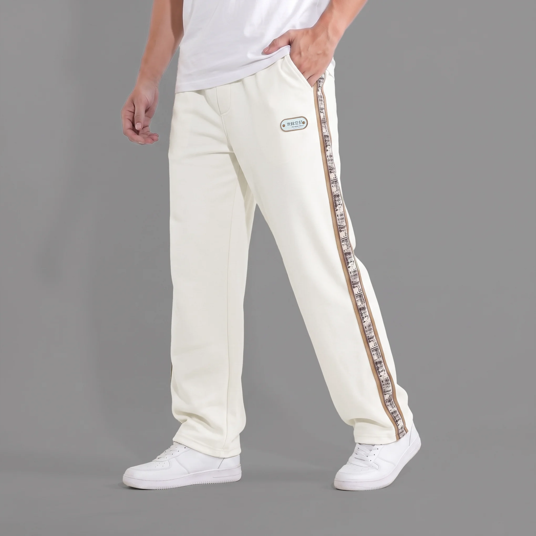 Side Stripe Baggy Joggers - Image 2