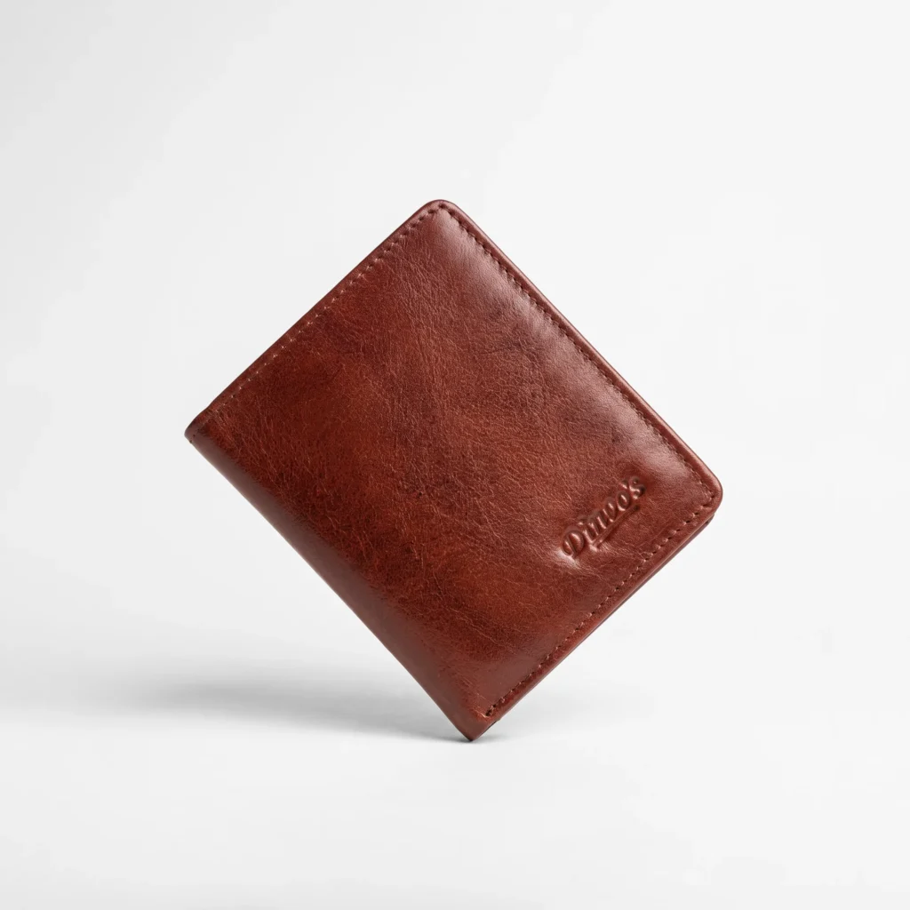 Bifold Genuine Leather Wallet – Red Brown
