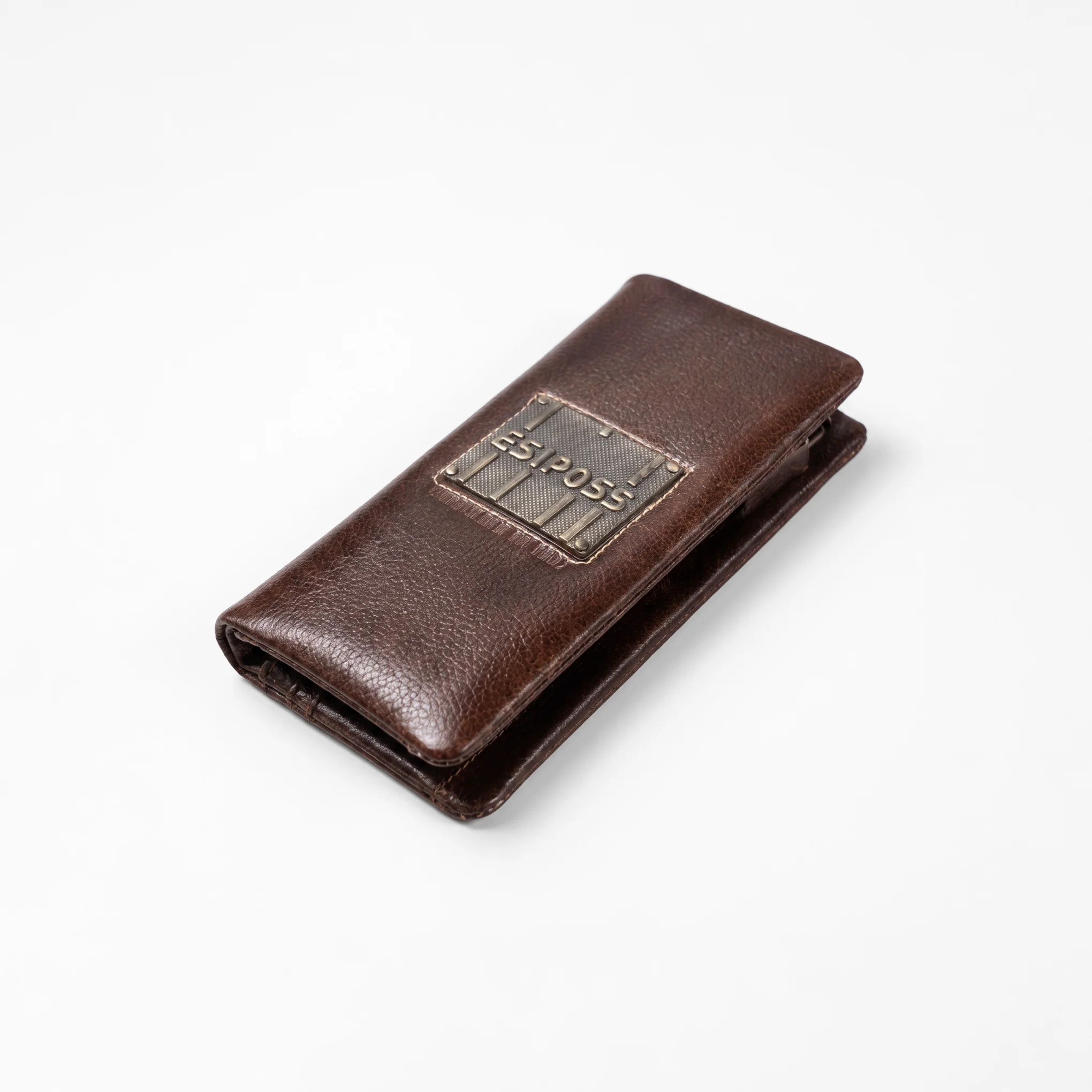 Genuine Leather Long Wallet — Tan Brown - Image 3